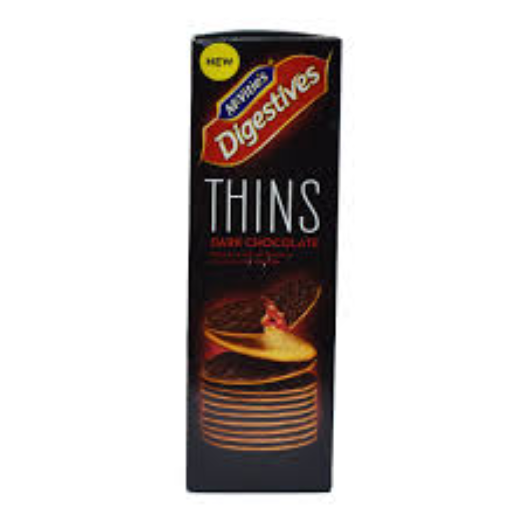 MCVITIES DIGESTIVE THINS DARK CHOCOLATE 180G